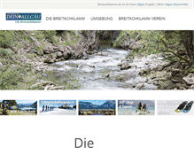 Tablet Screenshot of breitachklamm.de